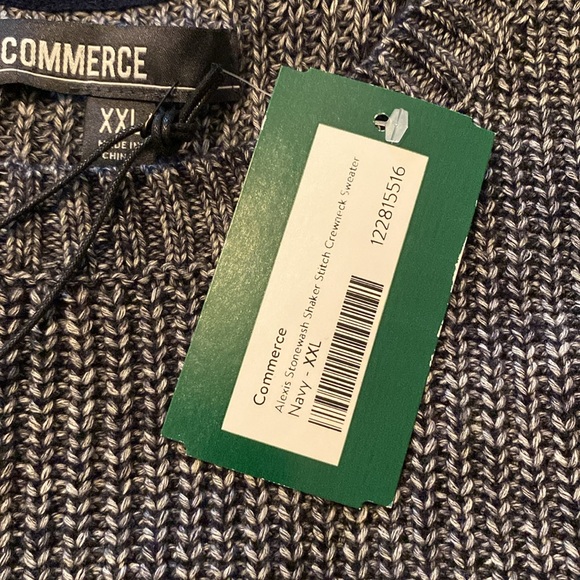 Alexis stonewash shaker stitch crewneck sweater XXL - Picture 5 of 6